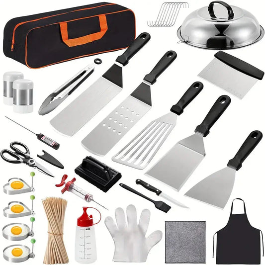 Skorter | 245-piece set: Frying pan spatula kit with storage bag