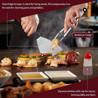 Skorter | 245-piece set: Frying pan spatula kit with storage bag