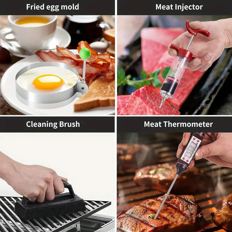 Skorter | 245-piece set: Frying pan spatula kit with storage bag