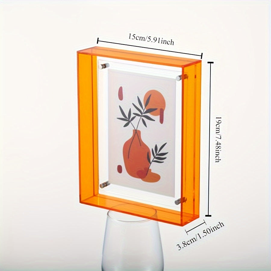 Skorter | Elegant Acrylic Picture Frame - Rectangular, Wall Mounting or Table Decoration for Wedding Pictures, Posters & Puzzles - No Power Needed, Home Decor