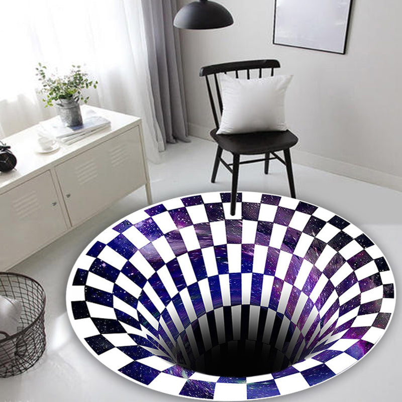 Skorter | Colorful Scandinavian Rug Polypropylene 3D-Printed Rug Non-Slip Back Machine Washable Indoor Floor for the Bedroom