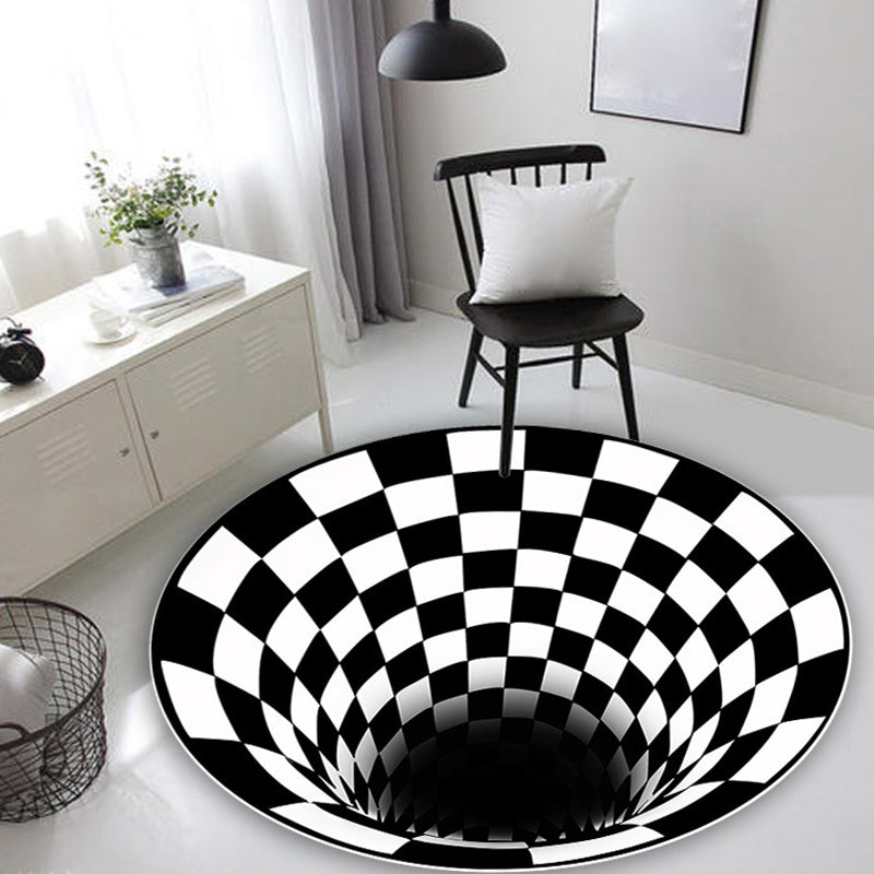 Skorter | Colorful Scandinavian Rug Polypropylene 3D-Printed Rug Non-Slip Back Machine Washable Indoor Floor for the Bedroom