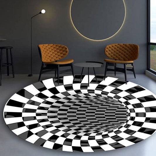 Skorter | Colorful Scandinavian Rug Polypropylene 3D-Printed Rug Non-Slip Back Machine Washable Indoor Floor for the Bedroom