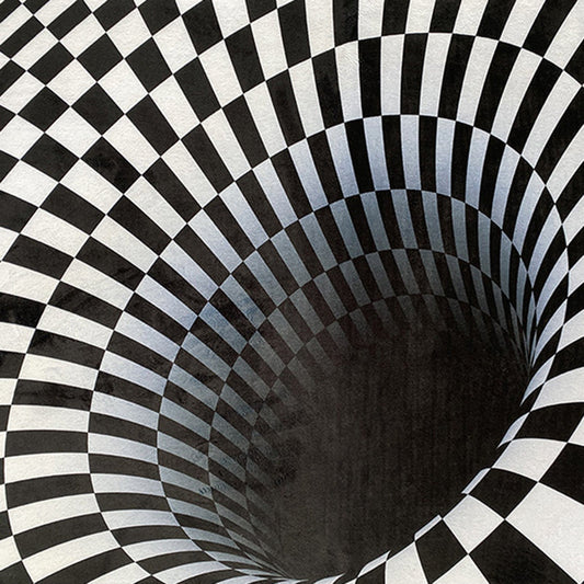 Skorter | Casual 3D-printed rug Multicolored Synthetic area rug Non-slip back Stain-resistant indoor rug for decoration