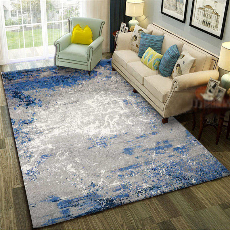 Skorter | Calming Abstract Carpet Multiple Colors Polyester Area Rug Pet-Friendly Easy to Care Indoor Carpet for Living Room