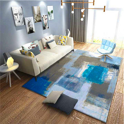 Skorter | Calming Abstract Carpet Multiple Colors Polyester Area Rug Pet-Friendly Easy to Care Indoor Carpet for Living Room