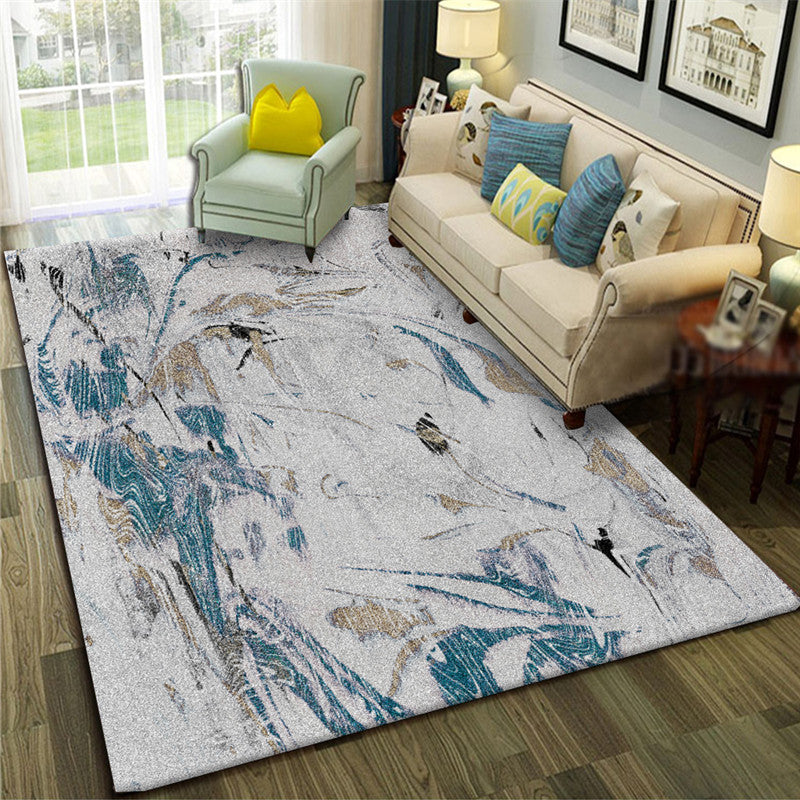 Skorter | Calming Abstract Carpet Multiple Colors Polyester Area Rug Pet-Friendly Easy to Care Indoor Carpet for Living Room