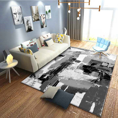 Skorter | Calming Abstract Carpet Multiple Colors Polyester Area Rug Pet-Friendly Easy to Care Indoor Carpet for Living Room