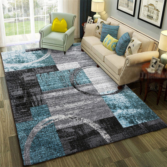 Skorter | Calming Abstract Carpet Multiple Colors Polyester Area Rug Pet-Friendly Easy to Care Indoor Carpet for Living Room
