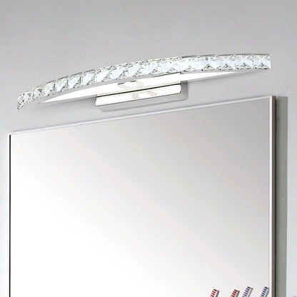 Skorter | Crystal Arch Wall Light Sconces Modernist LED Vanity Light Fixture for Bathroom