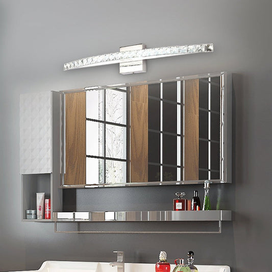 Skorter | Crystal Arch Wall Light Sconces Modernist LED Vanity Light Fixture for Bathroom