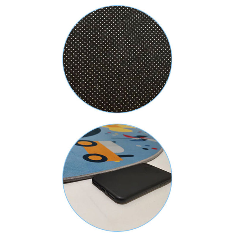 Skorter | Beautiful car-printed carpet multicolor cotton blend area rug non-slip stain-resistant easy-care indoor rug for children