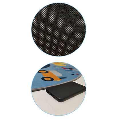 Skorter | Beautiful car-printed carpet multicolor cotton blend area rug non-slip stain-resistant easy-care indoor rug for children