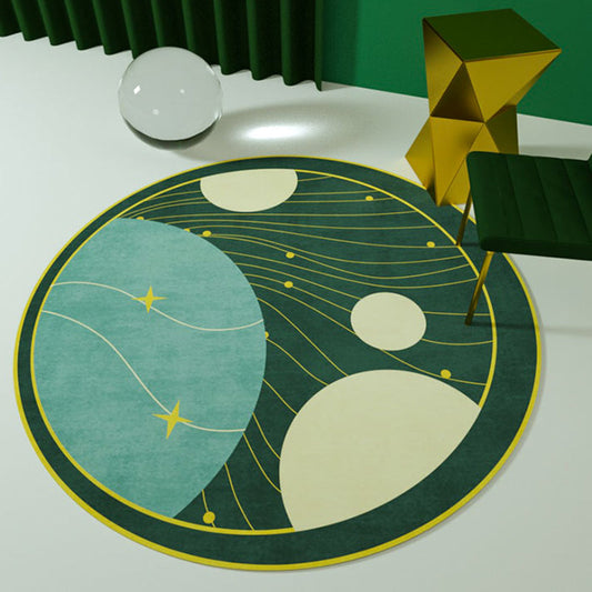 Skorter | Casual Color Block Carpet Multicolor Polypropylene Area Rug Non-Slip Backing Pet-Friendly Easy Care Indoor Rug for Room