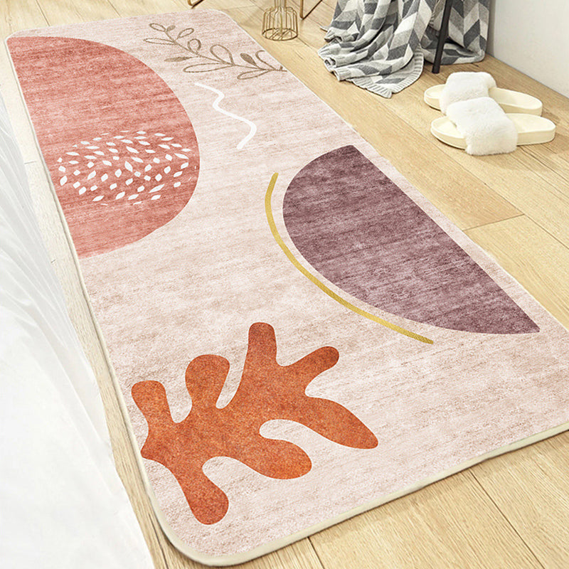 Skorter | Cute Bedroom Rug Multicolored Cartoon Print Indoor Rug Polyester Anti-Slip Back Pet-Friendly Carpet