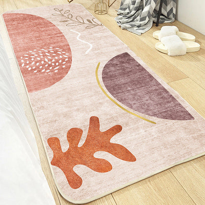 Skorter | Cute Bedroom Rug Multicolored Cartoon Print Indoor Rug Polyester Anti-Slip Back Pet-Friendly Carpet
