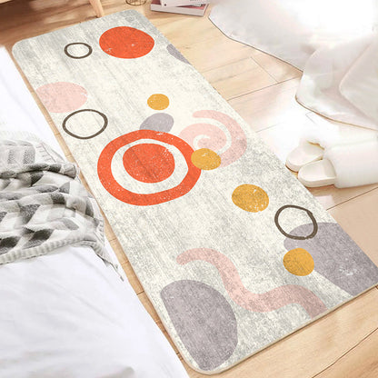 Skorter | Cute Bedroom Rug Multicolored Cartoon Print Indoor Rug Polyester Anti-Slip Back Pet-Friendly Carpet