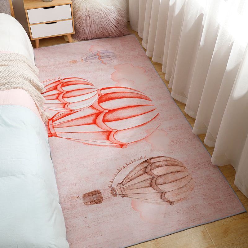 Skorter | Casual Kids Room Rug Multicolor Cartoon Pattern Indoor Rug Cotton Blend Non-Slip Pet Friendly Area Rug