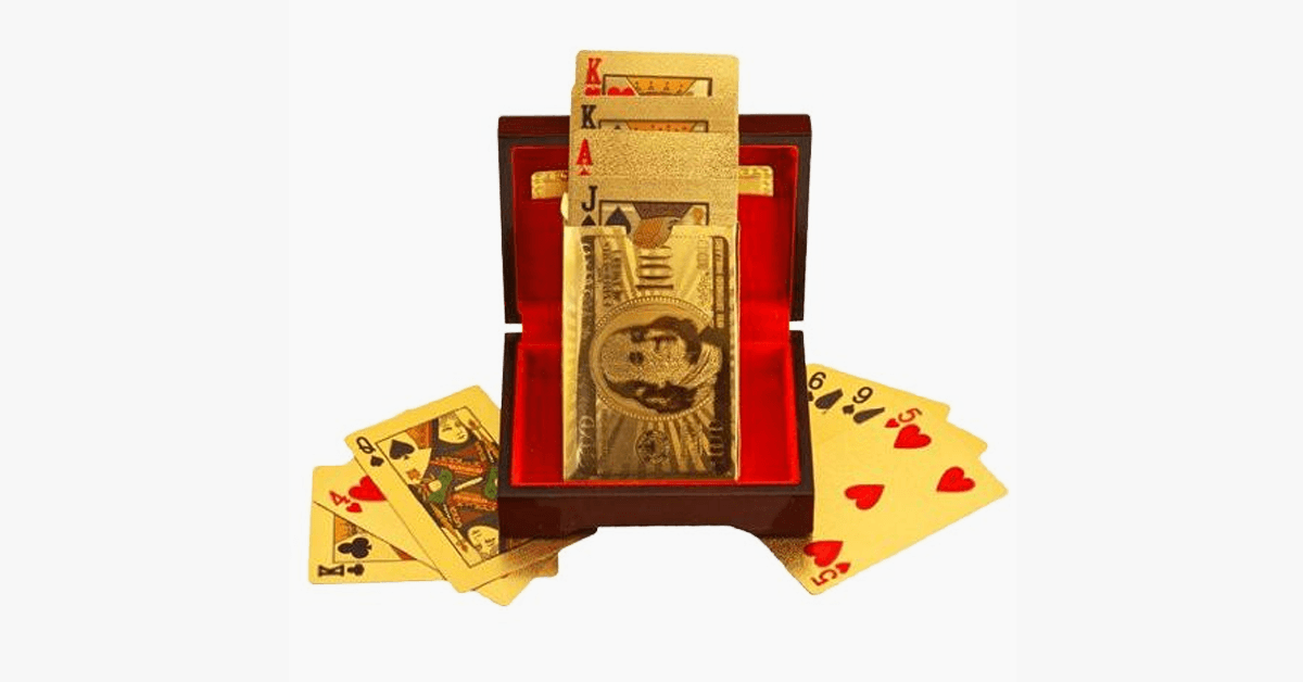 Skorter | 24K gold-plated playing cards with optional case