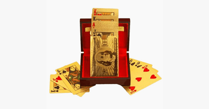 Skorter | 24K gold-plated playing cards with optional case