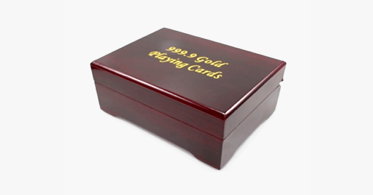 Skorter | 24K gold-plated playing cards with optional case