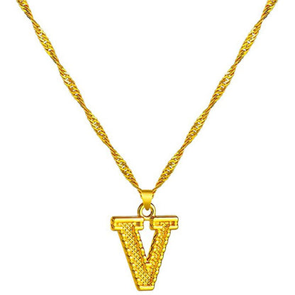 Skorter | 18K gold-plated initial letter necklace