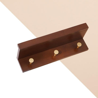 Skorter | Huxley Wall Shelf with Gold Hooks