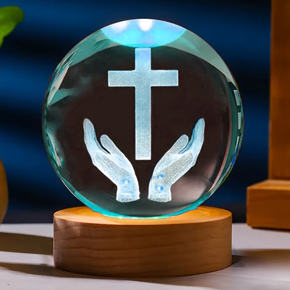 Skorter | CrystalGlow - Traditional 3D Engraved Crystal Night Light