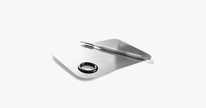 Skorter | Beautiful stainless steel mixing palette with spatula tool