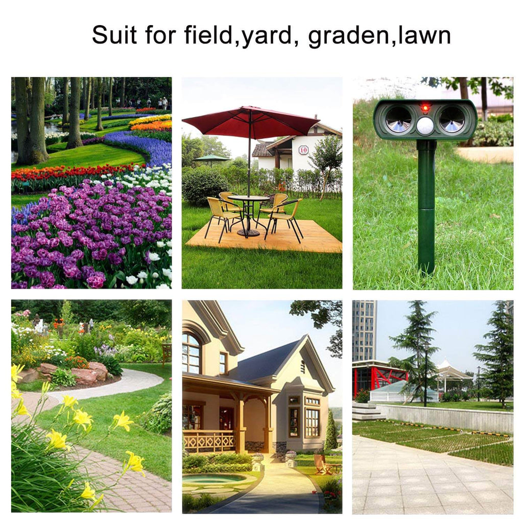 Skorter | Solar Power Ultrasonic Pest Repeller Infrared Sensor Waterproof Animal Repellent