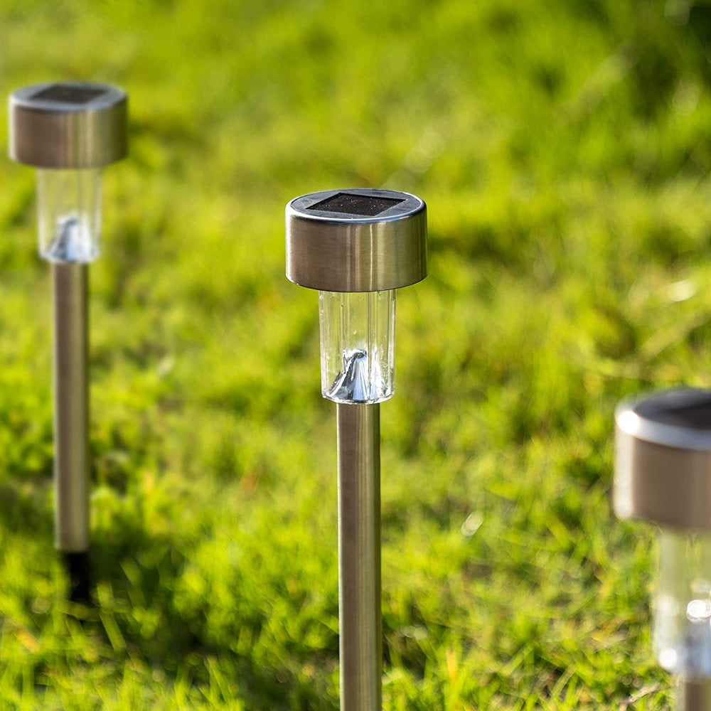 Skorter | Stainless steel outdoor pathway solar light - Waterproof, LED landscape lighting solar-powered light garden light for pathway patio courtyard