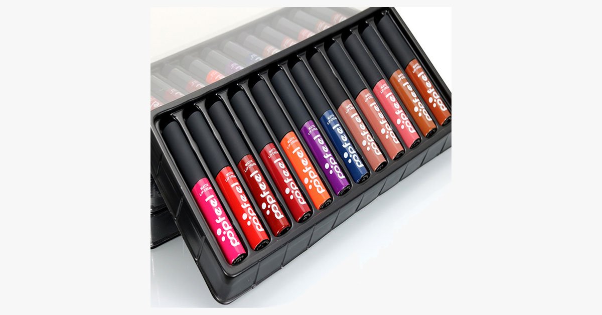 Skorter | Eternal Velvet Matte Lipstick Set with 12 Shades – Your Everyday Look