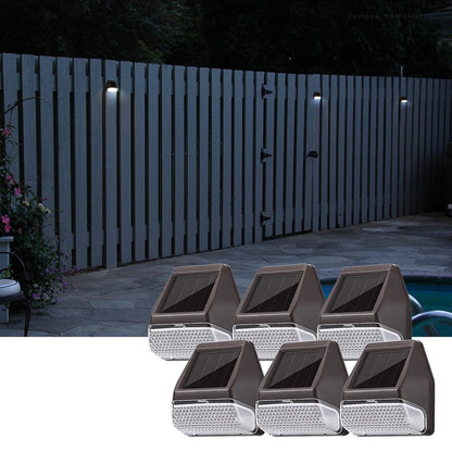 Skorter | 6 Pack Dusk-To-Dawn LED Solar Garden Lighting for Path, 4000K Cool White, Black