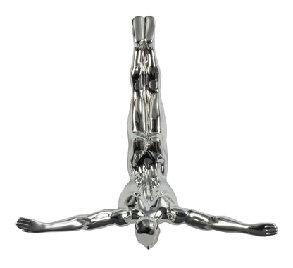 Skorter | Diver 22" Wall Decor Sculpture // Chrome