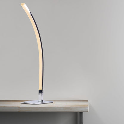 Skorter | Modern Arch Design Table Lamp // Chrome