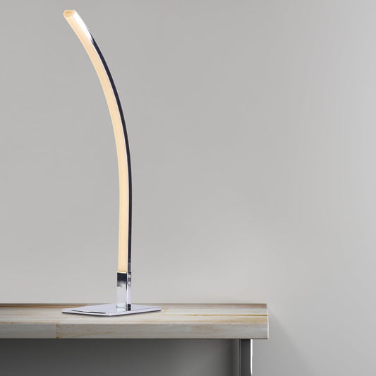 Skorter | Modern Arch Design Table Lamp // Chrome