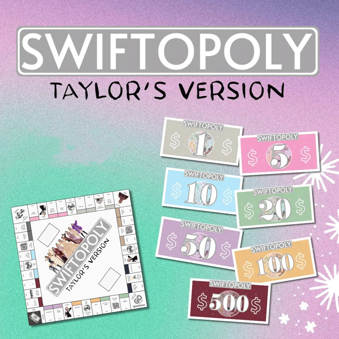 Skorter | SWIFTOPOLY - TS 'Swiftie' Monopoly Board Game