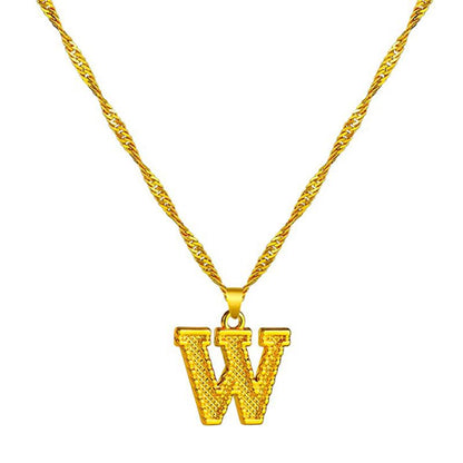 Skorter | 18K gold-plated initial letter necklace