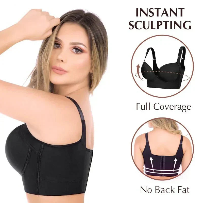 Skorter | Bra shapewear with deep cups – supportive and flattering design – all-day comfort – wall clock