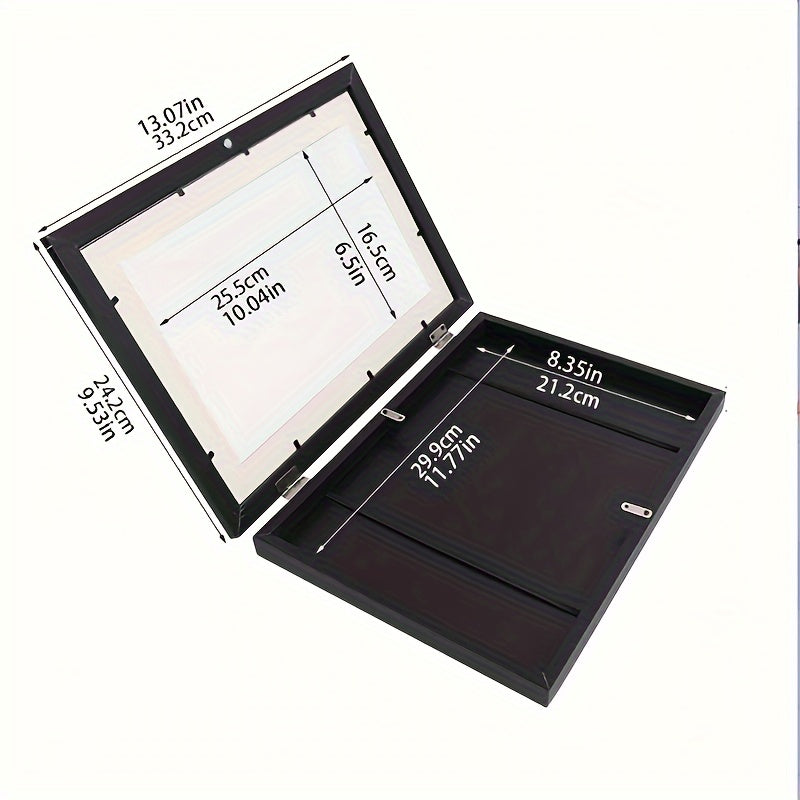 Skorter | 2 pcs/set Art Photo Frames, A4 Wood Wall Mounted Frames, Modern Transparent Photo Frames, Magnetic for Paintings, Certificates and Decoration