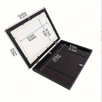 Skorter | 2 pcs/set Art Photo Frames, A4 Wood Wall Mounted Frames, Modern Transparent Photo Frames, Magnetic for Paintings, Certificates and Decoration