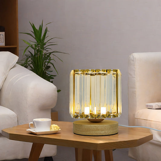 Skorter | LumiCrystal - Glass Crystals Table Lamp, LED Light Source, USB-Powered, Ideal