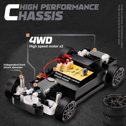 Skorter | Ultimate 1:24 RC Drift Car with LED Wheels – Rechargeable 4WD Racing Toy