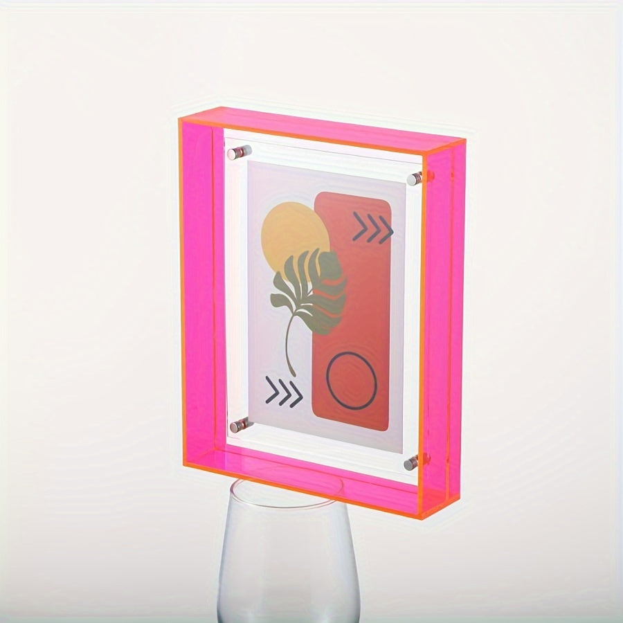 Skorter | Elegant Acrylic Picture Frame - Rectangular, Wall Mounting or Table Decoration for Wedding Pictures, Posters & Puzzles - No Power Needed, Home Decor