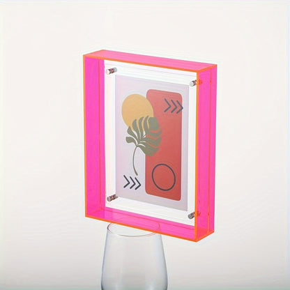 Skorter | Elegant Acrylic Picture Frame - Rectangular, Wall Mounting or Table Decoration for Wedding Pictures, Posters & Puzzles - No Power Needed, Home Decor