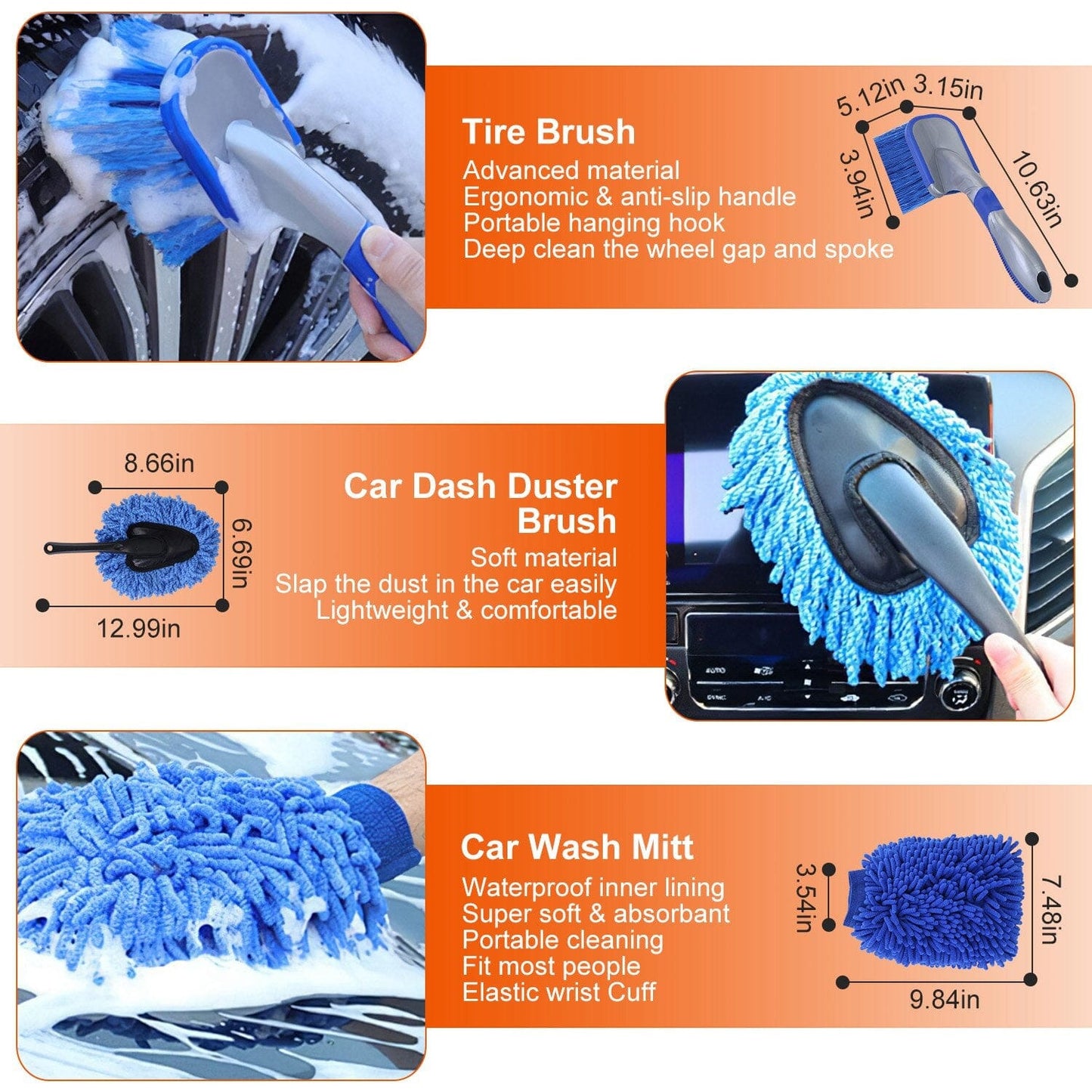Skorter | 26 pieces: Car Detailing Brush Set