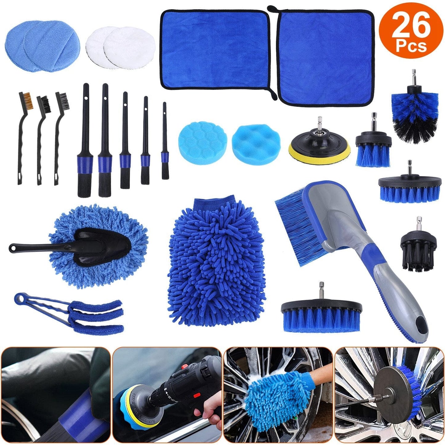 Skorter | 26 pieces: Car Detailing Brush Set