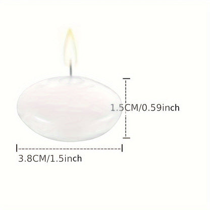 Skorter | 40 Pieces Premium Floating Candles - Ideal for Weddings & Special Occasions | Smokeless, Natural Paraffin Wax