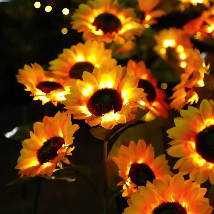 Skorter | SolarBloom - Sunflower LED Garden Lighting with 3 Heads, Waterproof