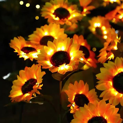 Skorter | SolarBloom - Sunflower LED Garden Lighting with 3 Heads, Waterproof